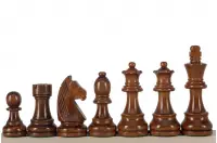 Zestaw szachowy | Figury szachowe German 5+ | Król 98 mm | Szachownica zwijana Mahoniowa